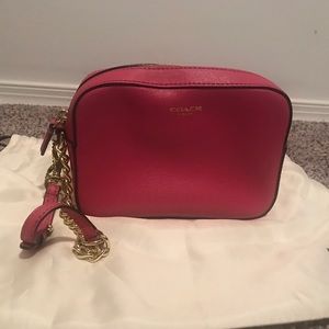 COACH Saffiano Leather Flight Wristlet